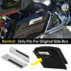 För Harley Touring Electra Street Glide Road King FLH FLT FLHR 93-13 Motorcykel Krom Hård Sadelväska Spänne Skydd Reflektorer