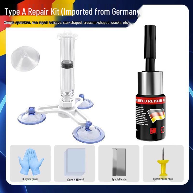 Windshield Repair Liquid for Cracks, Fissures & Scratches - Traceless Damage Restorer