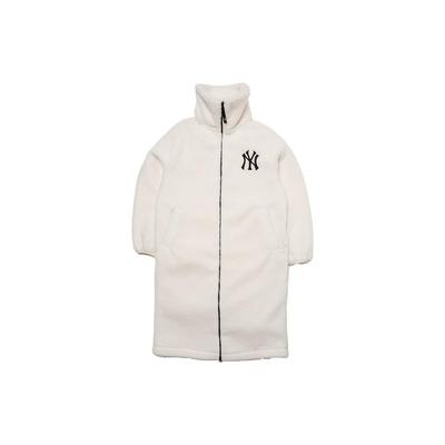 MLB New York Yankees Lang Locker Lässig Sport Fleecejacke Damen Jacke Elfenbein 3AJPF3416-50IVS