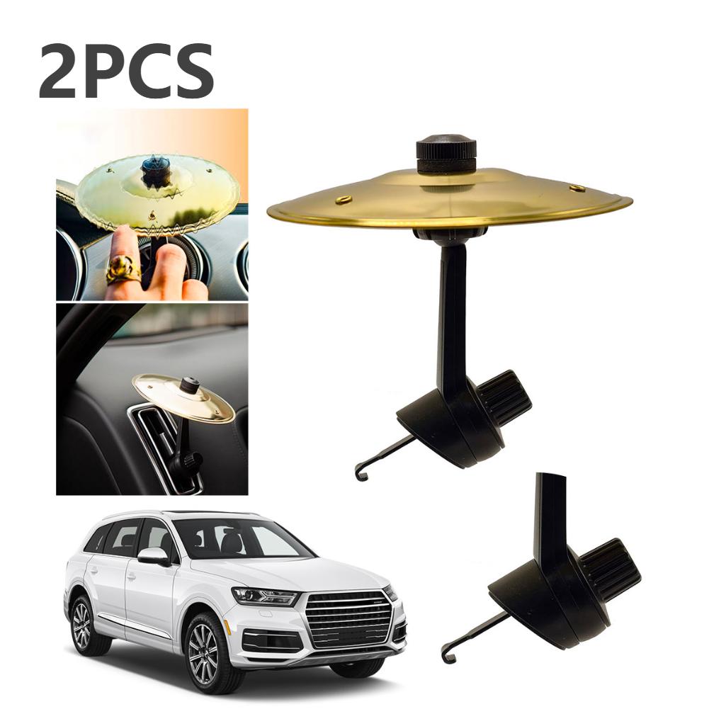 1-2 pcs Car Crash Cymbal Air Vent Mini Drum Easy Clip-On Mini Cymbal for All Types of Vehicles Automotive Interior Accessories