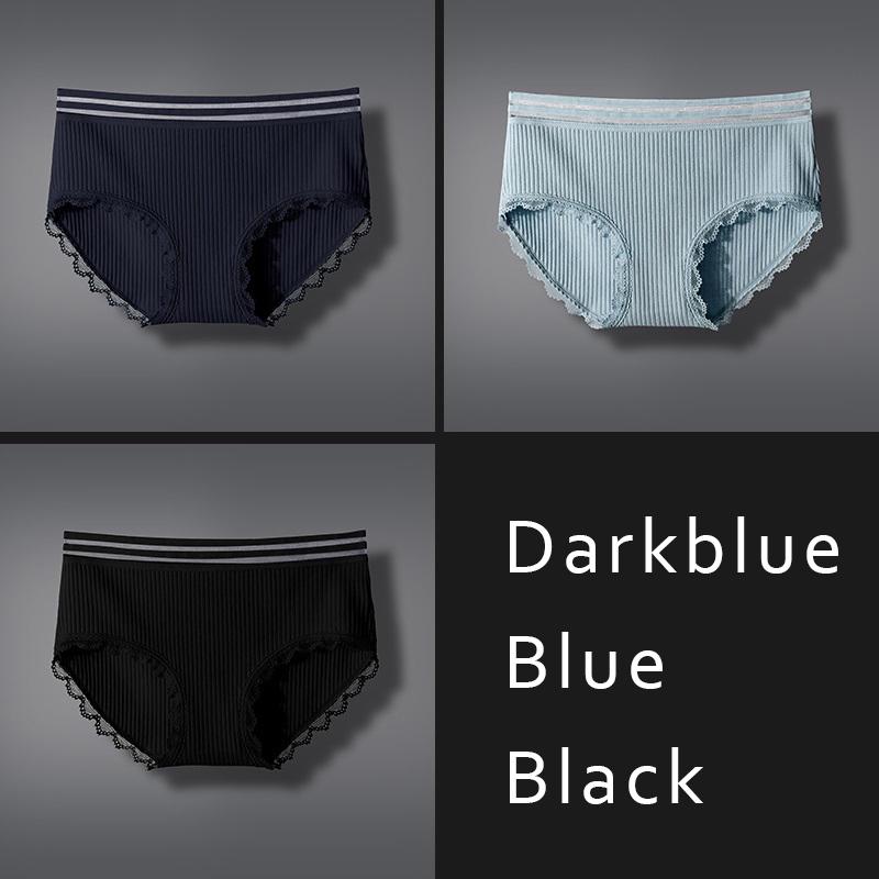 DULASI Sexy Cotton Crotch Panties Mid-Rise Waist Pantie No Trace Comfortable Breathable Underware
