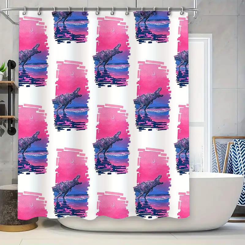

Bathroom Shower Curtain Sets Vintage Floral Pattern Waterproof Fabric Liner for Shower 90x180cm