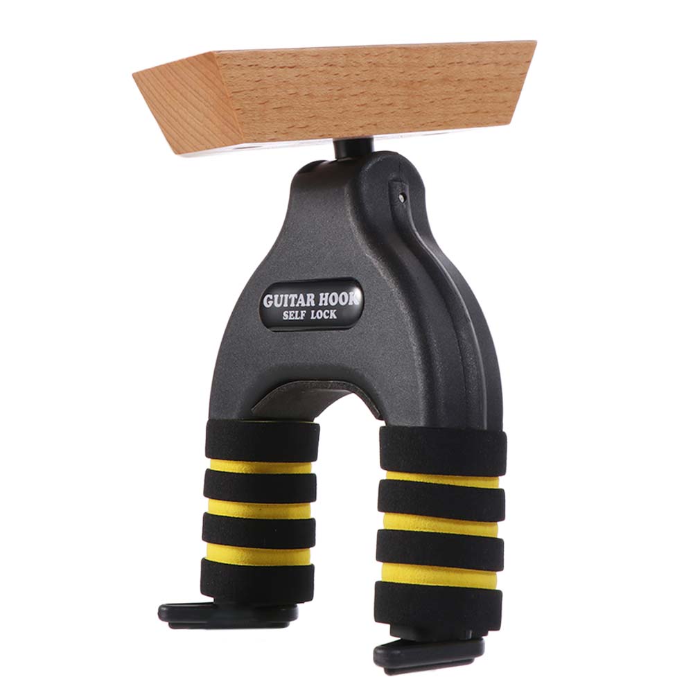 Wooden Base Guitar Hanger Detachable Ukuleles Bracket Wall Mount Stand Electric Bass