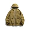 QIYOU 2025 Autumn Japanese Retro Hooded Windbreaker - Unisex, Loose Fit, Outdoor Sport Casual