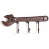 Retro Vintage Key Rack Holder Hooks Cast Iron Wrench Spanner Shape Decorative Wall Mounted Antique Man Cave Garage Tool Holder Coat Hat Rack Hanger