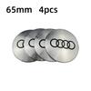 For Audi  A856/60/65/70/75mm Car Badge Wheel Center Cover Stickers Hub Caps Decal For Audi A3 A4 A6 A7 A8 Q3 Q5 Q7 S3 S4 S5 S6 RS3 RS4 Sline