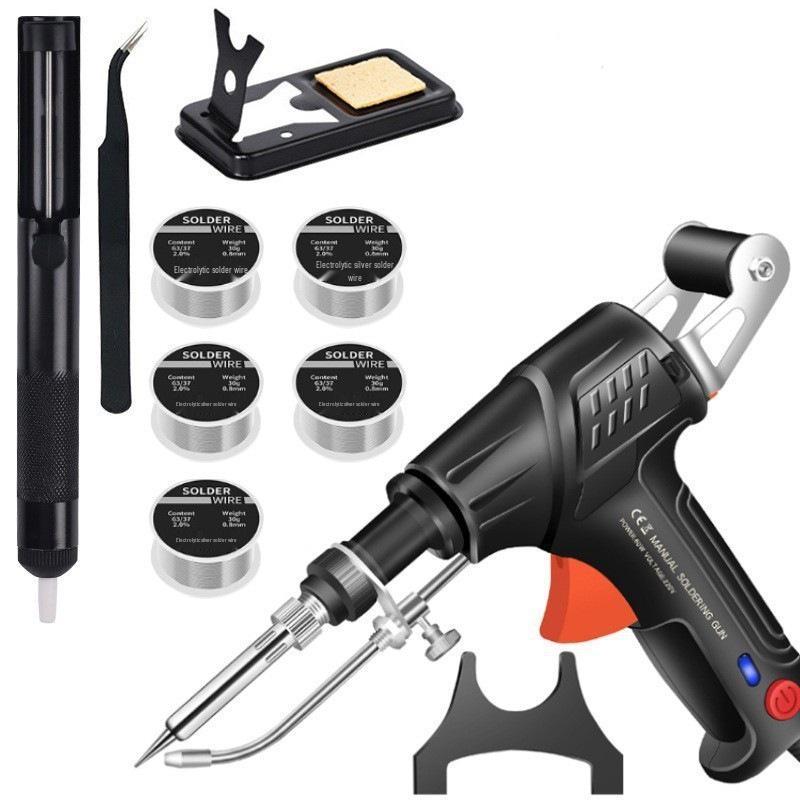 Cordless 60W Electric Soldering Iron Gun with Auto Tin Feed