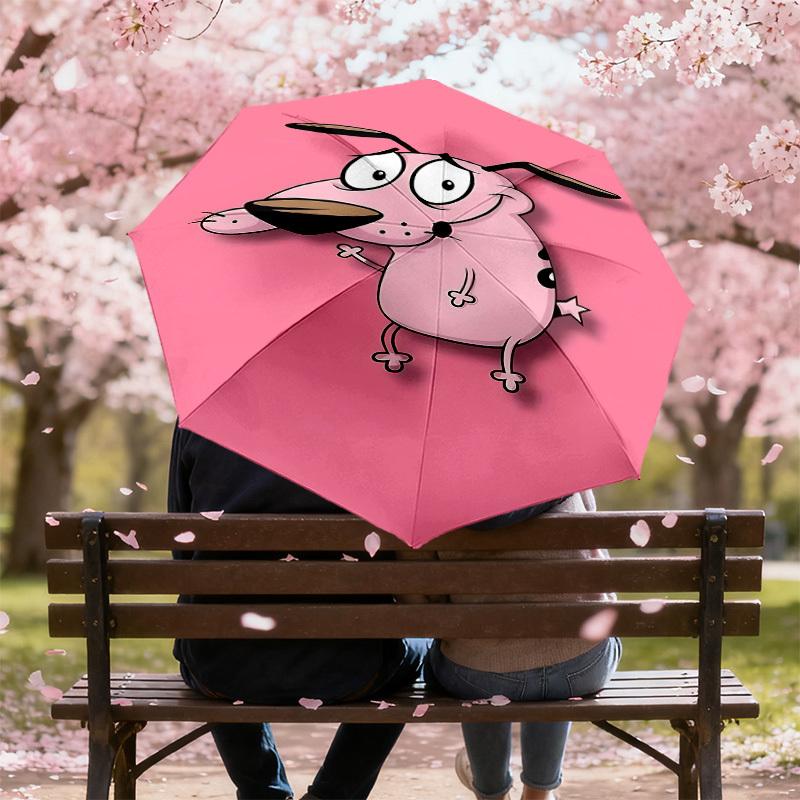 Adorable Pink Doggy Print Umbrella - Automatic Opening & Closing, Outdoor Gear, Lightweight Travel Accessory, Durable Gift for Animal Lovers 178