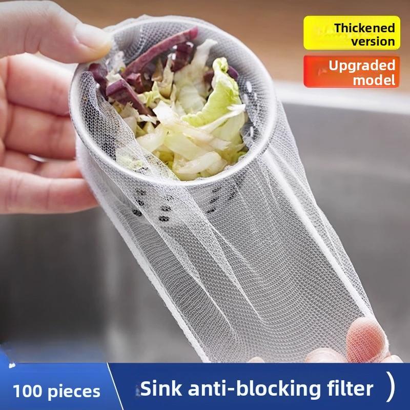 

100 Pcs Sink Drain Basin Drain Clog Prevention Kitchen Sink Filter Nets 100-piece pack