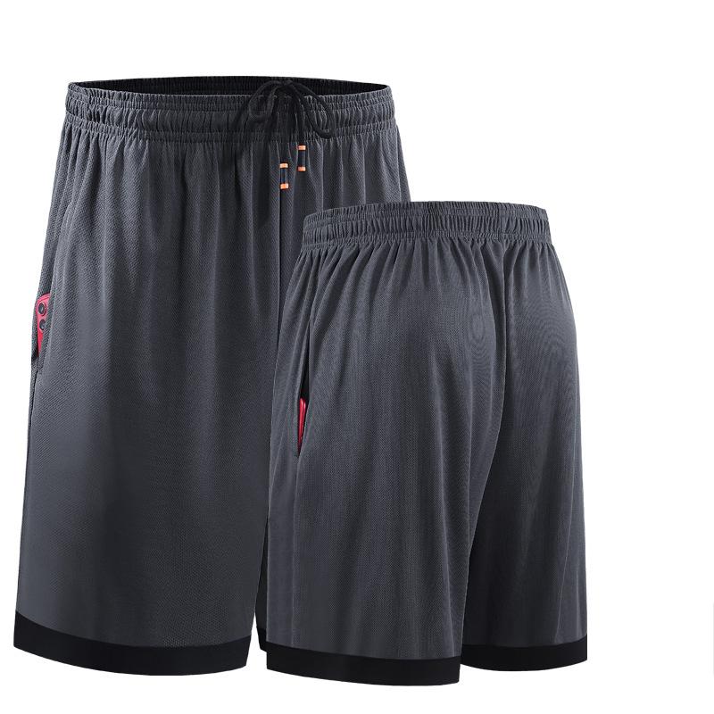 

Мужские шорты для тренировок в тренажерном зале, шорты для бега с карманами, быстросохнущие футбольные майки, баскетбольные короткие штаны M серый