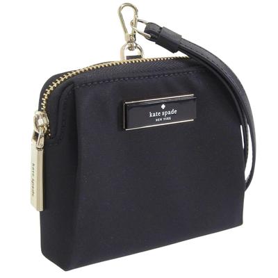 Kate Spade Card Case, Pass Case, Coin Case, Commuter Purse, Women's, Outlet Brand, Nylon, Black, Neck Strap, Carter Lanyard, KL878 001, Kate Spade