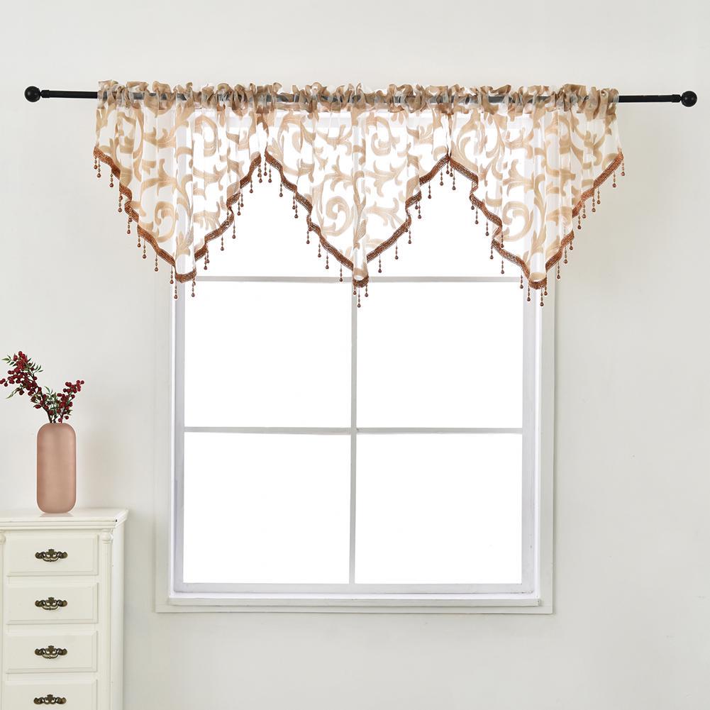 NAPEARL 1 Panel Decorative Valance European Luxury Jacquard Window Short Drapes