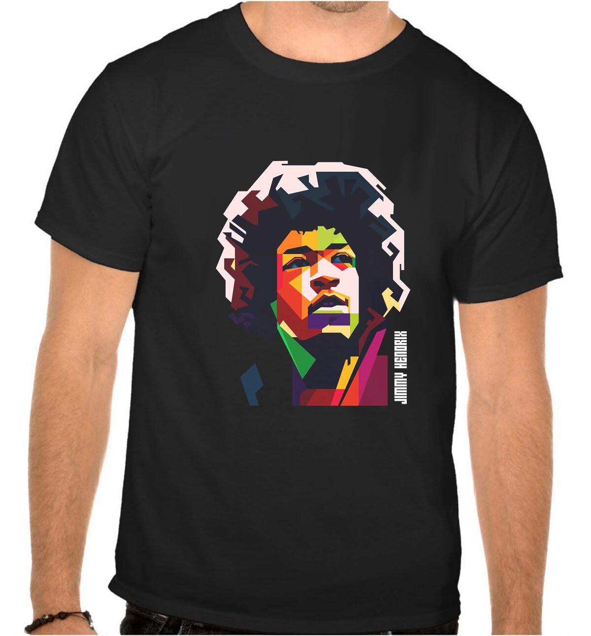 26 Jimi Hendrix Rock Music Logo Black T-Shirt -1156- Unisex T-Shirt S