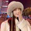 Lei Feng hat women's winter velvet thickened warm and cold ear protection hat casual versatile plush hat Korea