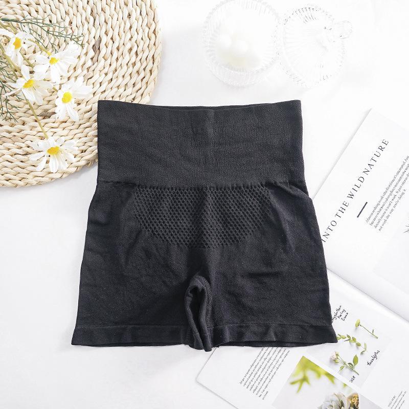 

Бесшовные трусы-боксеры с высокой талией для женщин: Хлопковая вставка в области промежности, эластичная, приподнимает бедра, поддерживает живот, идеально подходит для студентов. XL чёрный