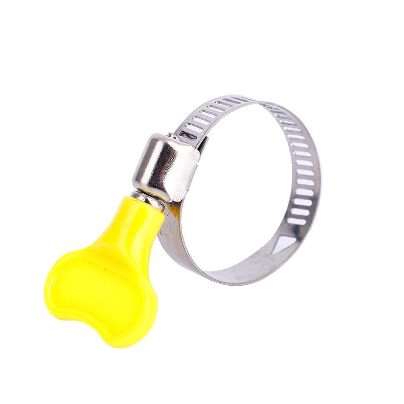 304 Stainless Steel Small American Style Hose Clamp with Handle for Gas Pipe Fixing