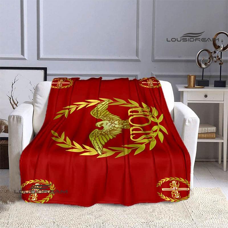 Roman SPQR Bedruckte Decke, warmes Flanell, weich und bequem, modische dekorative Decke, Heimreisedecke, Geburtstagsgeschenk