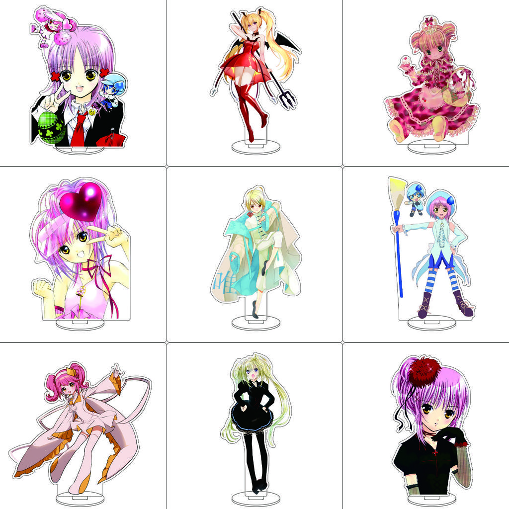 16CM Anime Shugo Chara Cosplay Acrylic Stand Ornaments Hinamori Amu Tsukiyomi Ikuto Hotori Tadase Figure Stand Halloween Gifts