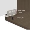 Iron Right Angle Pivot Hinge Set For Wooden Doors Furniture Cabinets Installation With Screws Plastic Covers
