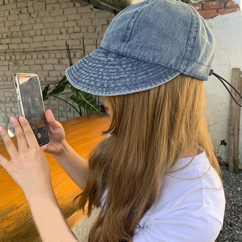 Dżinsowa czapka baseballowa Snapback Czapka Dżinsowa czapka baseballowa Damska Regulowana Czapka plażowa Dżinsowa czapka przeciwsłoneczna Luźny krój Czapka typu strapback