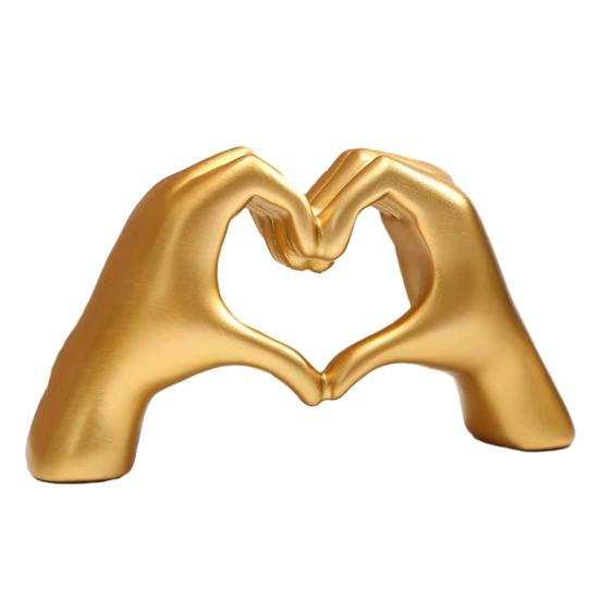 Valentinstag Herz Handornament Herzform Geste Harzstatue Skulptur Heim Büro Hochzeitsparty Romantische Dekoration