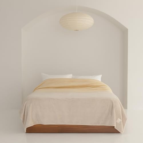 Nishikawa Hauu Fluffy Blanket, Single, Yellow, Washable, Fluffy and Soft, FQ04045527