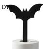 Matte Black Metal Tissue Stand Bat-shaped Paper Towel Holder, Gothic Bat Holder Vertical Stand, for Kitchen And Bathroom Countertop Decorative