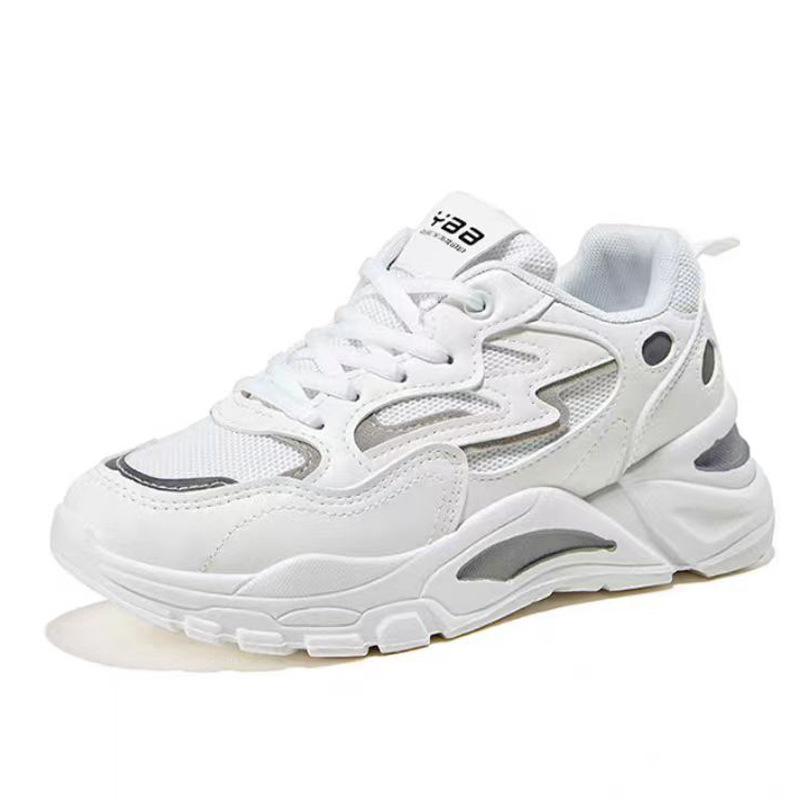 Platform Dad Shoes Female Ins Trendy Spring New White Shoes All-Match Height Increasing Student Leisure Sneaker