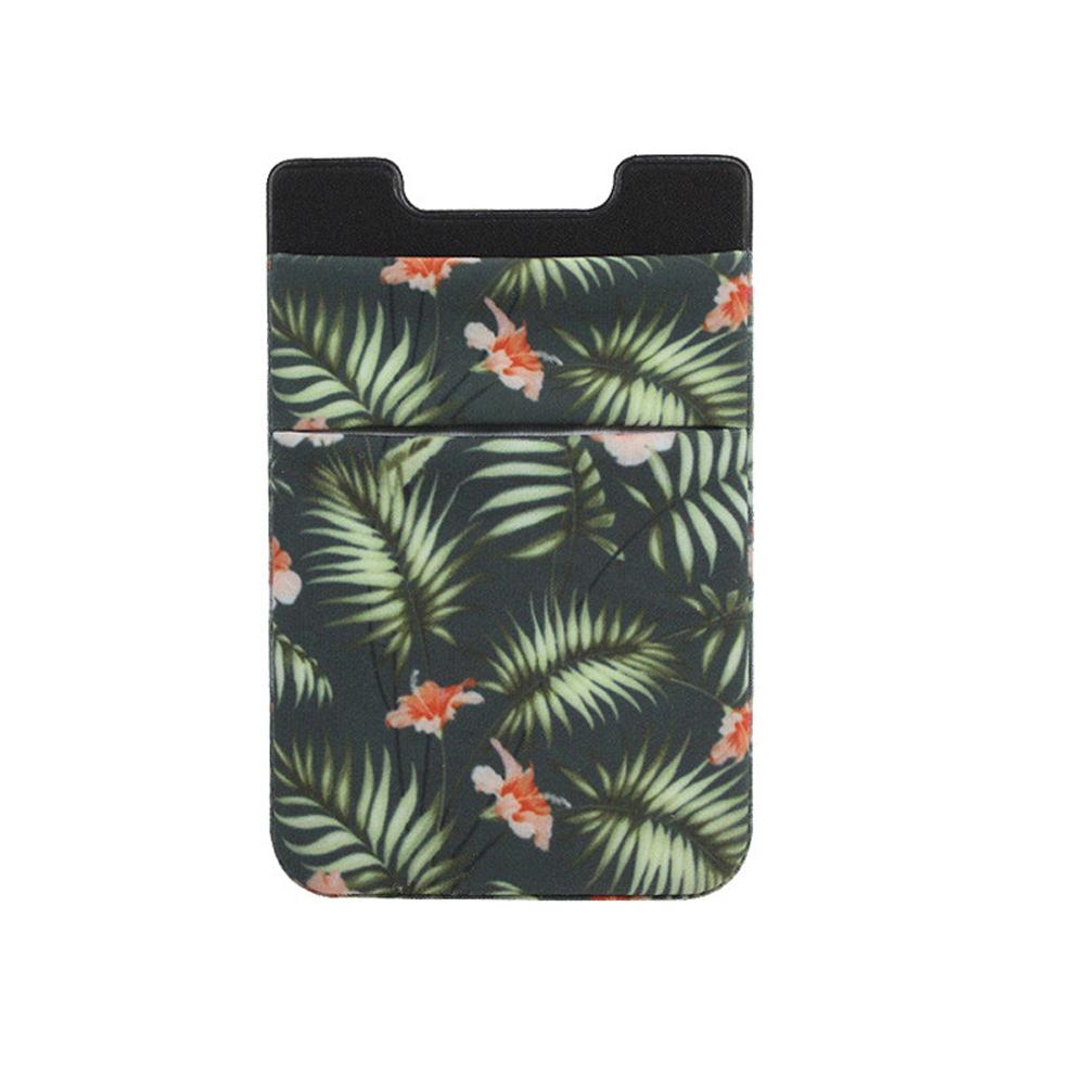 

Elastic Mobile Phone Wallet Card Holder Phone Card Sleeve Phone Storage Wallet Phone Back Pocket Leaf