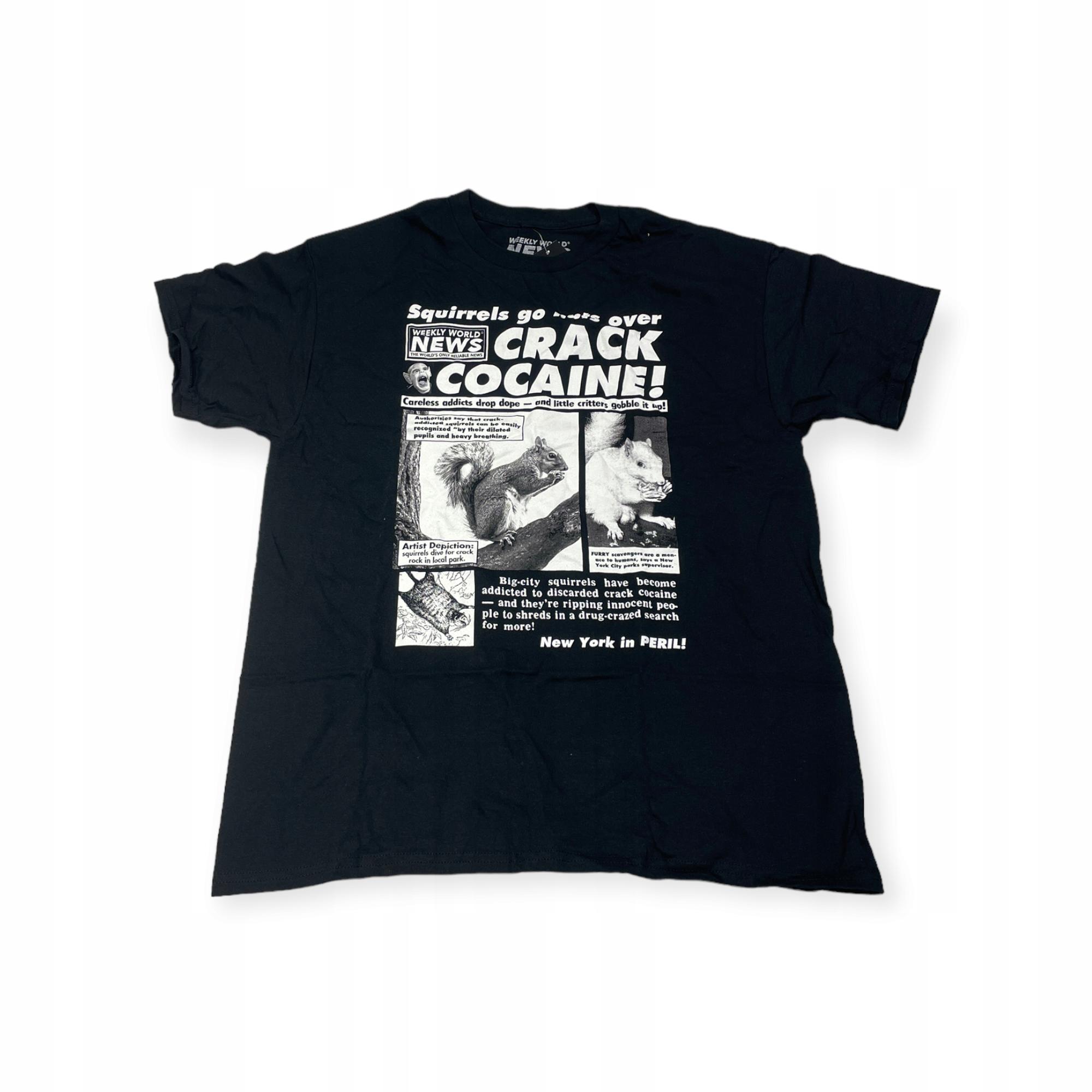

Koszulka T-shirt męski okrągły dekolt SPENCER S WEEKLY WORLD NEWS L