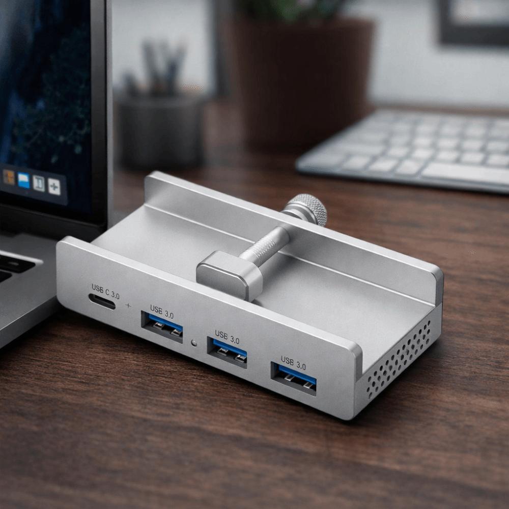 5Gbps USB HUB Clamp Power Supply Multi Splitter Clip Design High Speed HUB External Connectivity