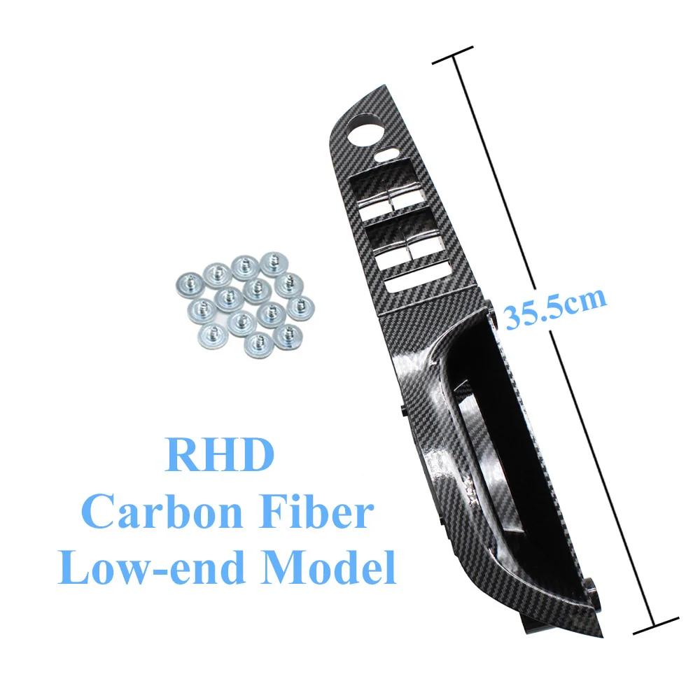 For BMW 3 Series E90 E91 316 318 320 325 Upgraded LHD RHD Carbon Fiber Inner Door Pull Handle Kit Panel Trim Cover Replacement