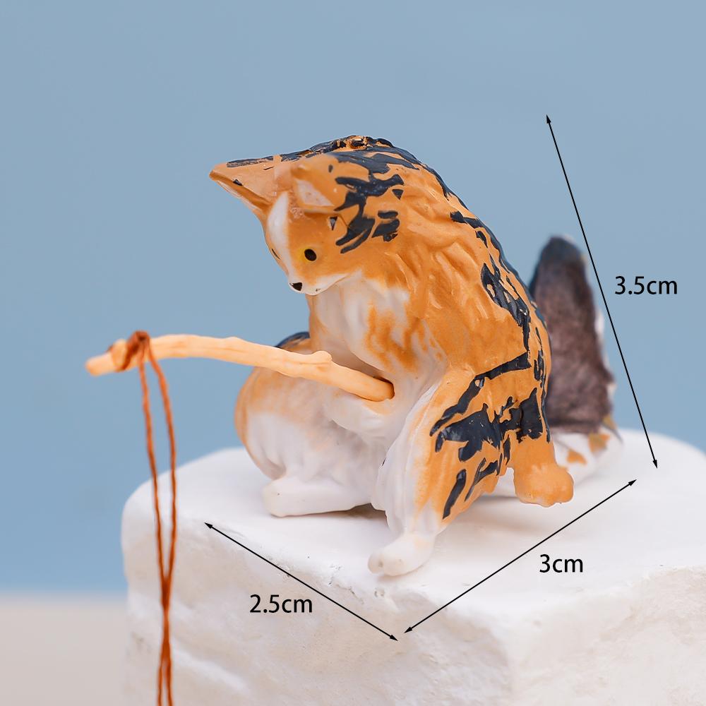 Ornamente Pisică Pescuit Ornamente Auto Consola Centrală Bord Auto Oglindă Retrovizoare Decor Ornament Rășină Accesorii Decor Interior Auto