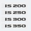 pzdf1 Glossy Black ABS Letters IS200 IS250 IS300 IS350 IS300h IS200t IS500 HYBRID Emblem For Lexus Car Trunk Logos Badge Accessories