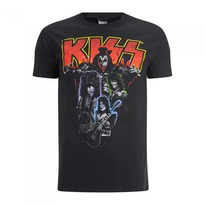 Kiss Camiseta adulta unissex de algodão neon