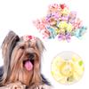 20Pcs Dog Hair Bowknot with Elastic Band Pet Puppy Teddy Grooming Hair Accessories Random Color