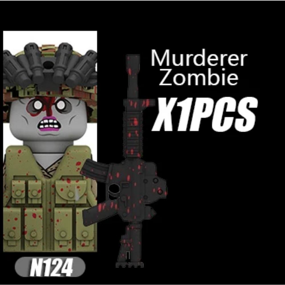 MOC Halloweenské Zombie Figurky Stavební Kostky Dvojitá Hlava Křivý Krk Příslušenství Kostky Hračky Dětský Dárek