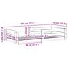 Solid Wood Bed Frame without Mattress White 75x190 cm Pine Wood