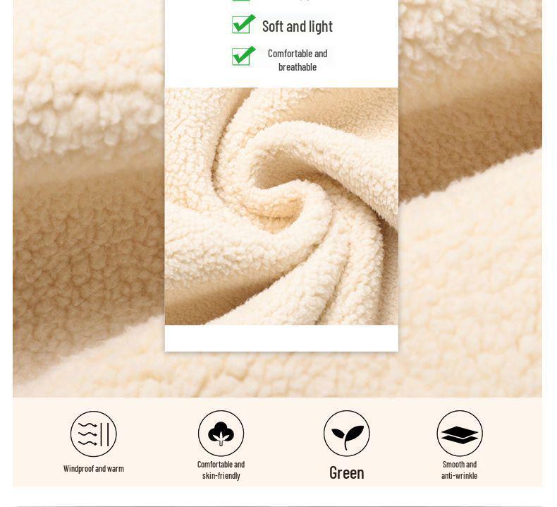 Premium Extra-Thick Winter Thermal Set for Middle-Aged and Elderly: Men's & Women's Velvet-Lined, Thick Warm Cardigan.