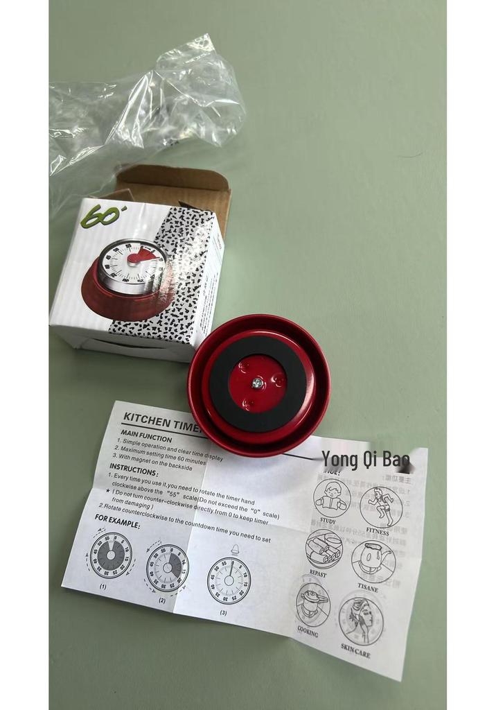 Stainless Steel Tomato-Shaped Magnetic Kitchen Timer