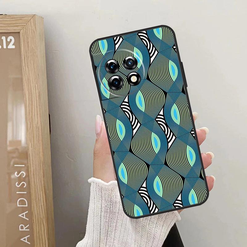 

African Wax Pattern Fabric Case For OnePlus Nord 5 CE 4 3 2 Lite N20 N30 OnePlus 15 13 12 R 10T 13T 10R 8T 9 10 11 Cover OnePlus 12