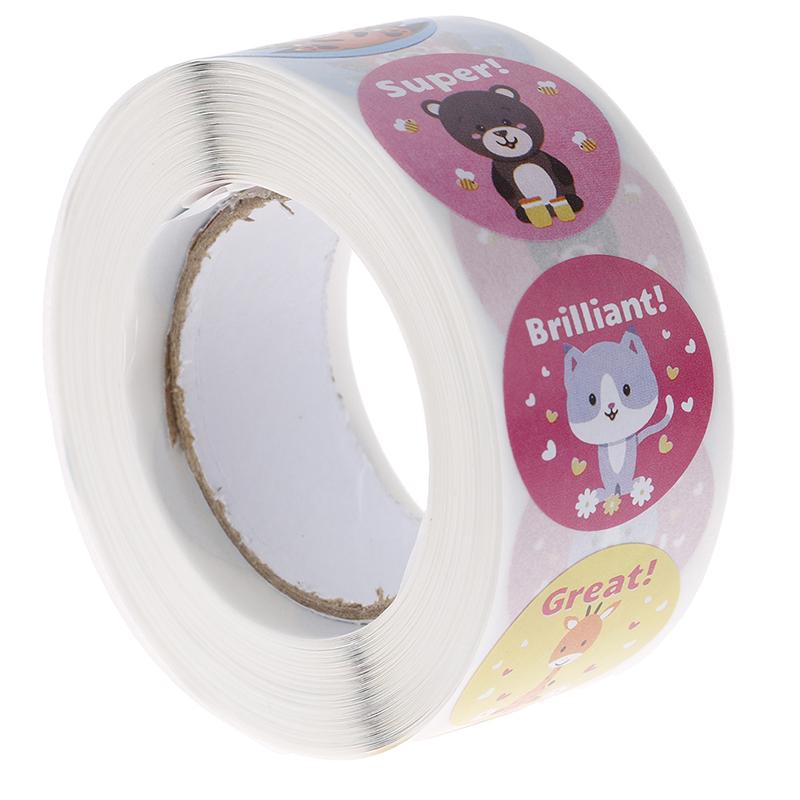 500Pcs Teacher Reward Stickers Cute Animal Stickers School Motivational Stickers