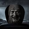 Funny Prank Car Accessories 2Pcs Ghost Face Headrest Covers, Halloween Horror Seat Decorations, Holiday Atmosphere Decor Universal Fit
