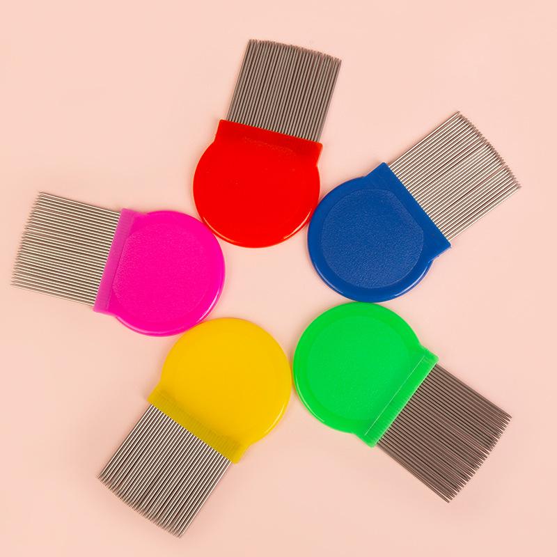 Pet Flea Comb, Cat and Dog Lice Removal Stainless Steel Long-needle Fine-toothed Comb, Pet Hair Comb
