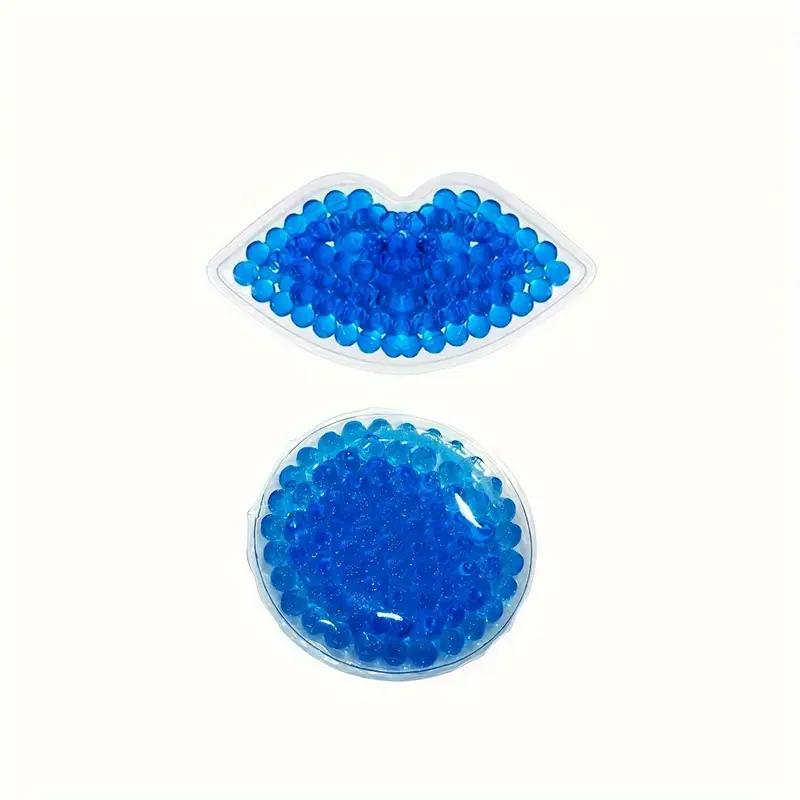 

2pcs Reusable Facial Lip Eye Ice Pack Cold & Hot Compress For Injuries Pain Relief Gel Beads for Daily Skincare Skin Care Tools