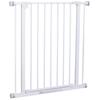 Cancello di Sicurezza Espandibile per Animali Facile Installazione con Supporti a Pressione Acciaio Resistente con Finitura Verniciata a Polvere Bianco 76x76-82cm