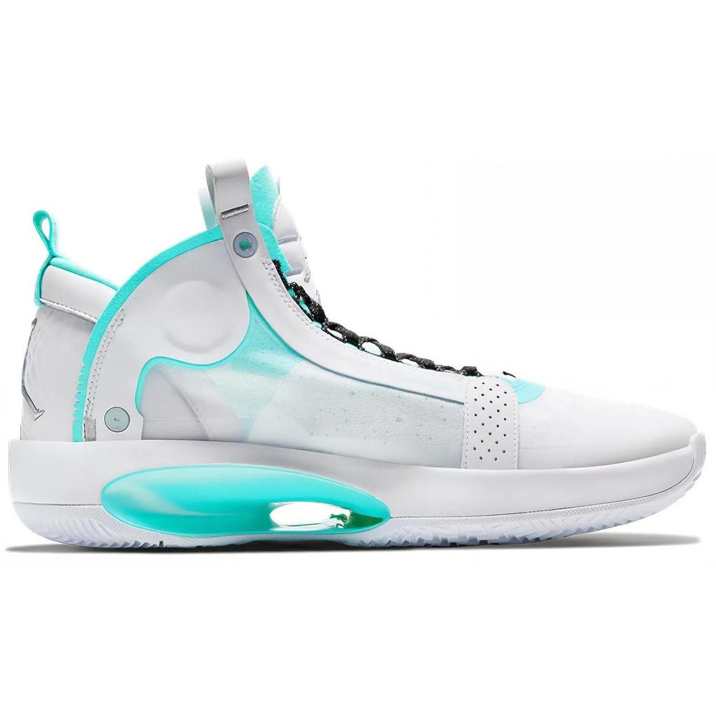 Air Jordan 34 PF 'Guo Ailun' PE (Unisex) White / Metallic Silver / Aurora Green Basketball Shoes BQ3381 103