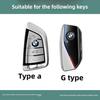Metal Leather Car Key Case Cover For BMW 218i 220i 740i 760i 5-Series G60 X1 X2 X5 X6 X7 iX1 iX2 iX i5 i7 G05 Holder Shell II9