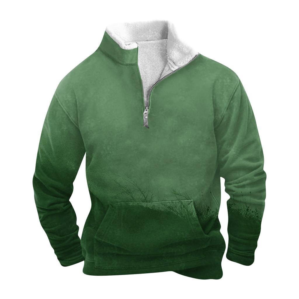 Sweat-shirt à col montant pour hommes, pull décontracté d'extérieur, printemps et automne