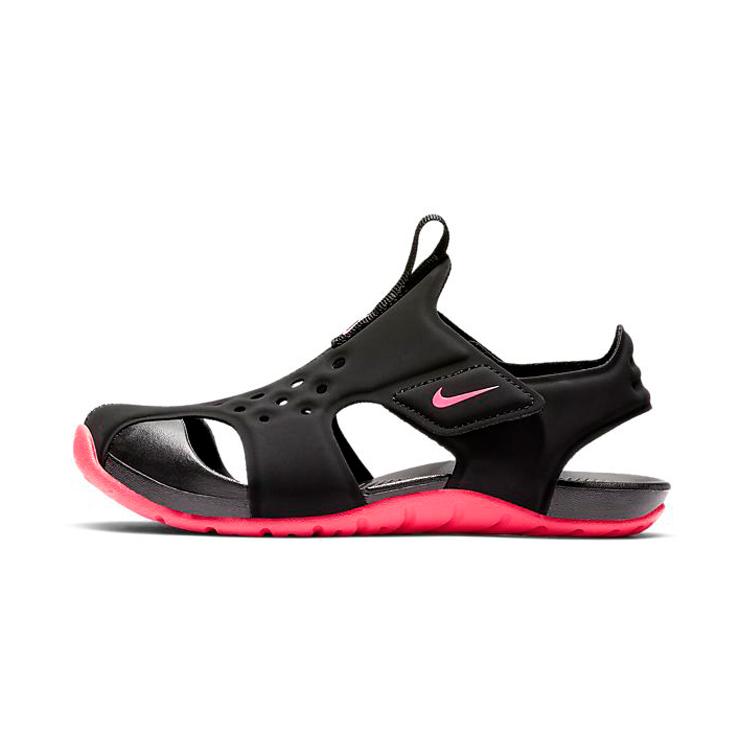 

New Nike Sunray Protect 2 Sandal Black Pink Children Aged 3 7 Years Old 943826-003 35